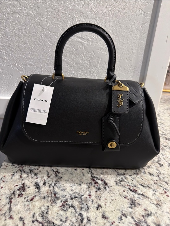 Coach Handbags - Coach Black Slouchy Rogue with gold hardware Shoulder Bag